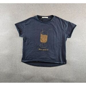 Conges Payes ADIEU TRISTESSE T Shirt Womens Medium Blue‎ Bon Gout Tee JAPAN RARE